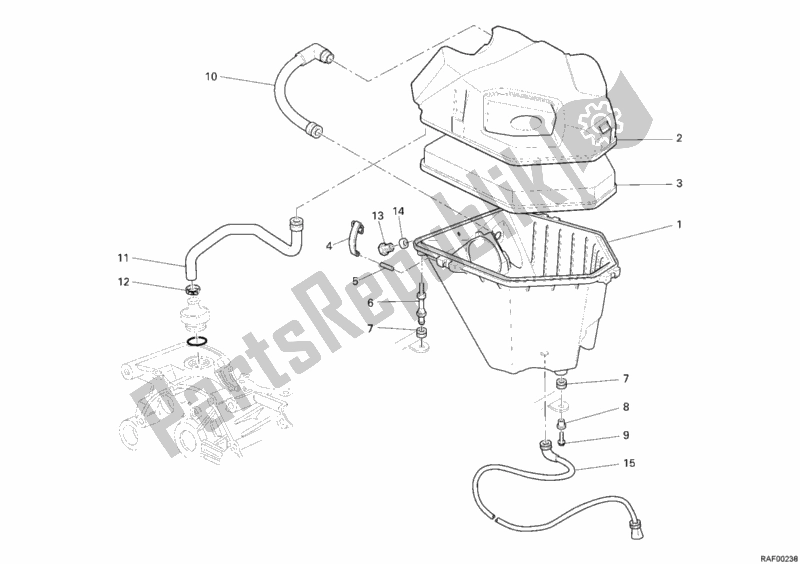 All parts for the Intake of the Ducati Multistrada 620 USA 2006